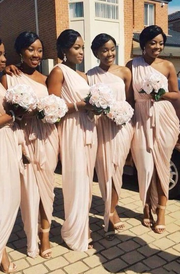blush pink bridesmaid dresses